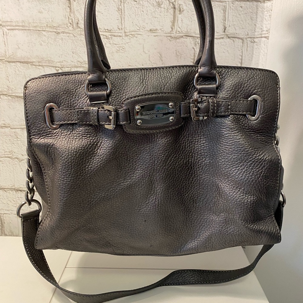 Michael Kors silver tote bag